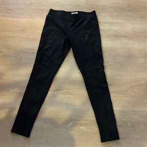 Mudd Womens Black Straight Shiny Snake Skin Tight Track Pants Size M